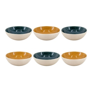 Lot de 6 assiettes creuses, CORALIA