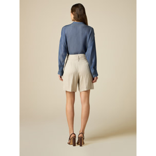 Oltre - Shorts misto tencel - Beige