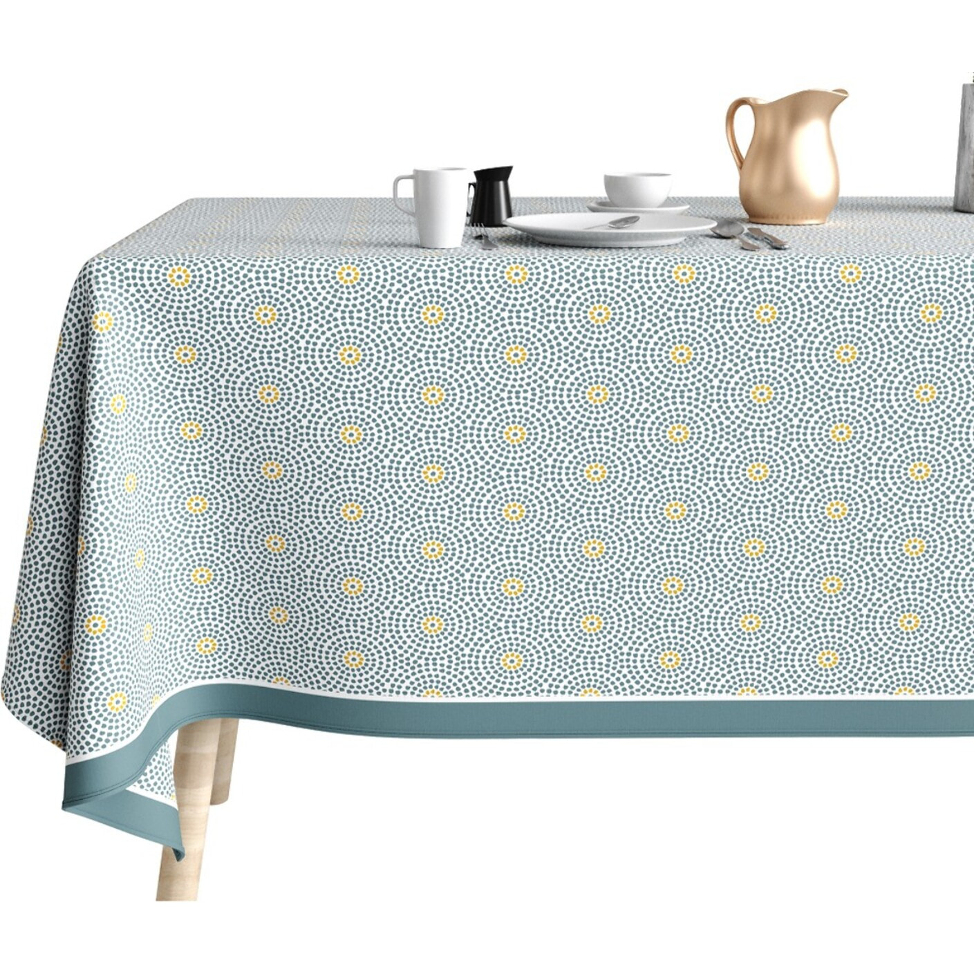 Nappe imprimée Coton Anti Tache Patio Eau