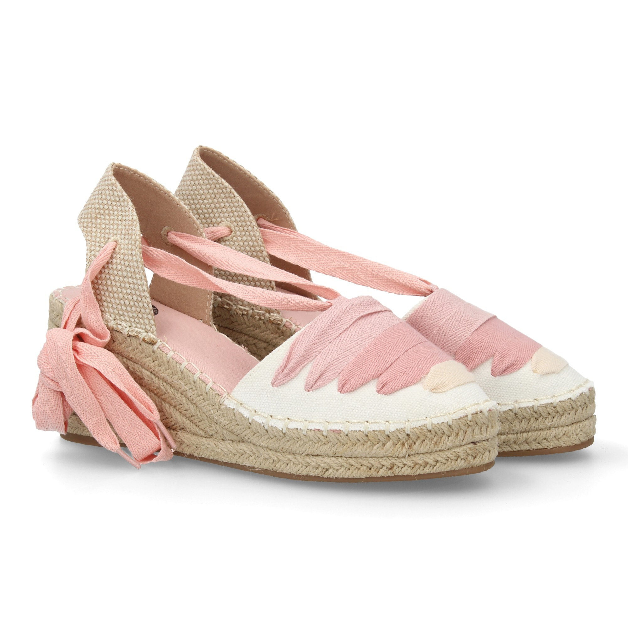 Alpargata valenciana cuña lazada para mujer