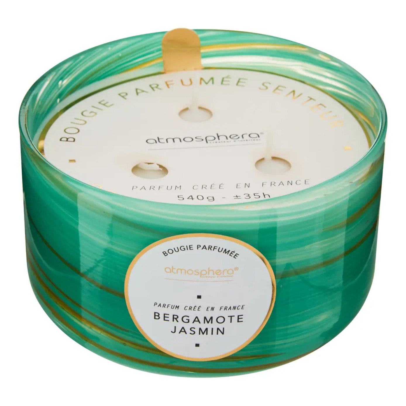 Bougie parfumée 540g Wavy Bergamote jasmin