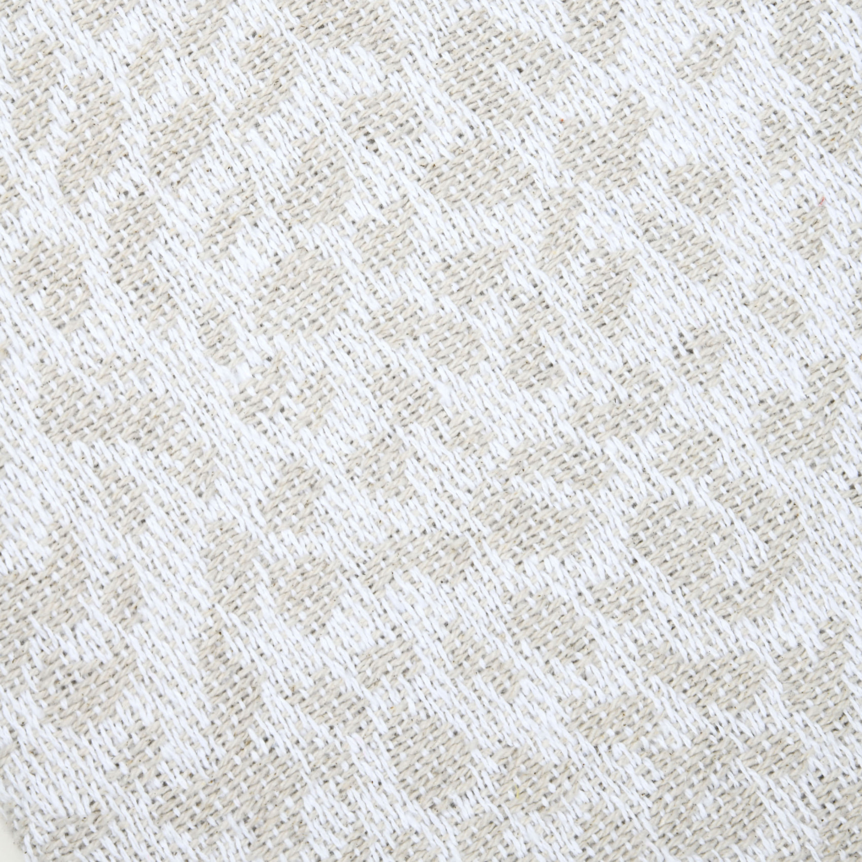 Plaid en coton à motif léopard tissé et franges - Naturel
