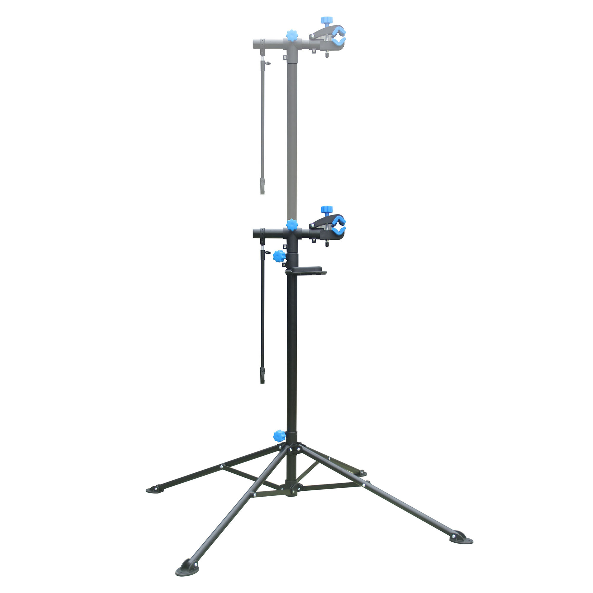 Shelter - Supporto per Riparazione Bici 198x104 cm Cavalletto Bicicletta con Porta Utensili in Acciaio Nero