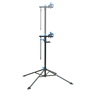 Shelter - Supporto per Riparazione Bici 198x104 cm Cavalletto Bicicletta con Porta Utensili in Acciaio Nero