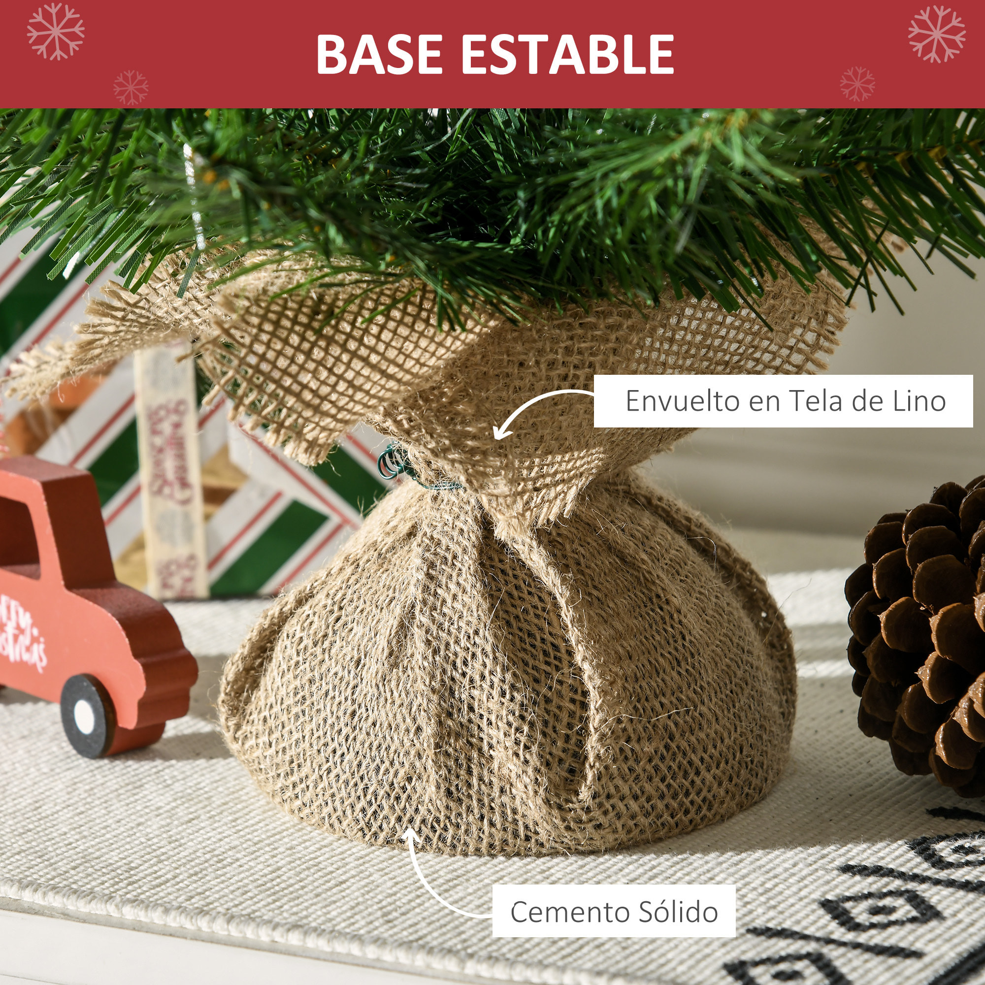árbol de Navidad Artificial Pequeño para Interior 60cm
