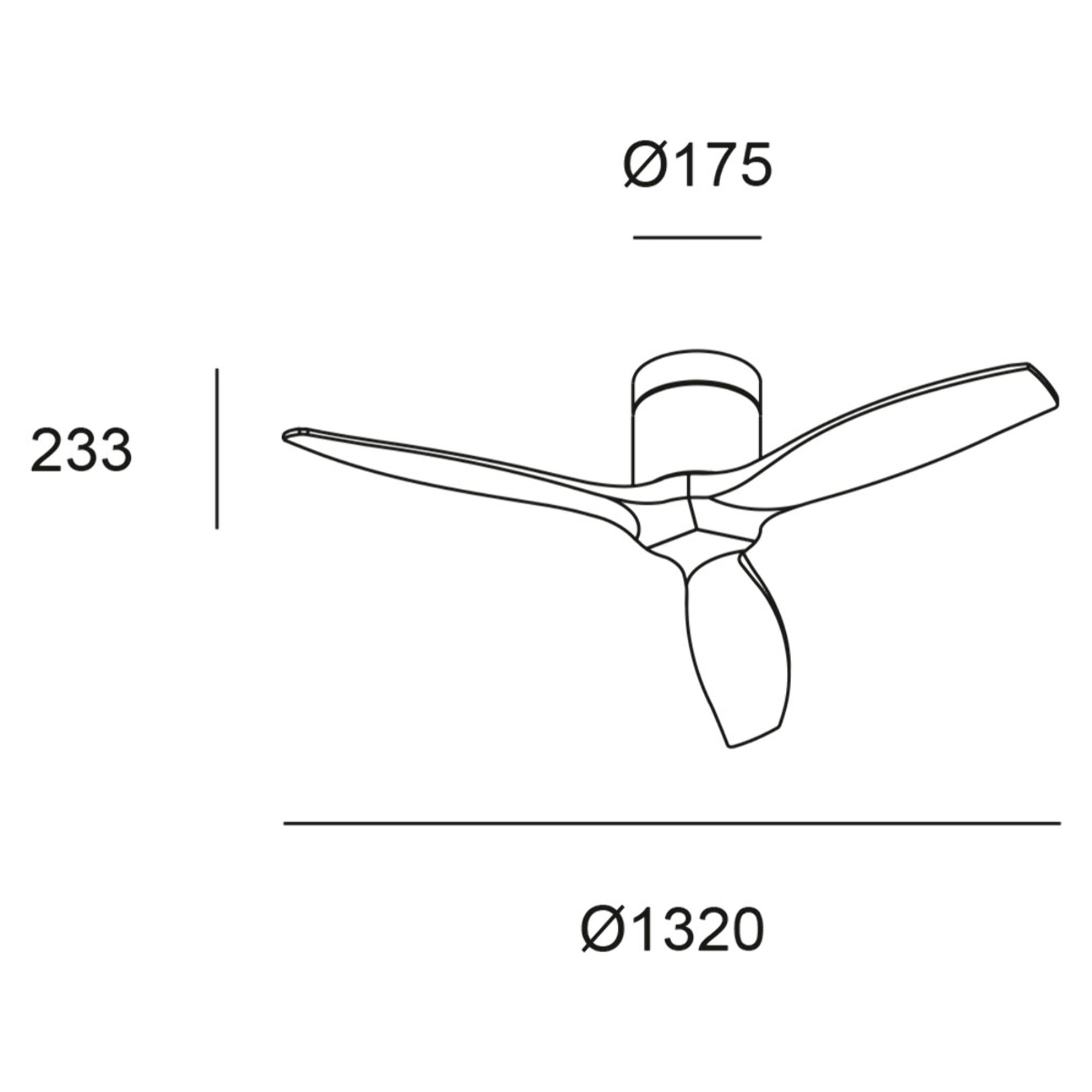 Forlight Ventilador de Techo Exterior IP44 - Motor DC Silencioso, 132 cm, Madera Oscura, 6 Velocidades, Mando a Distancia, Ideal para Terrazas y Baños Grandes