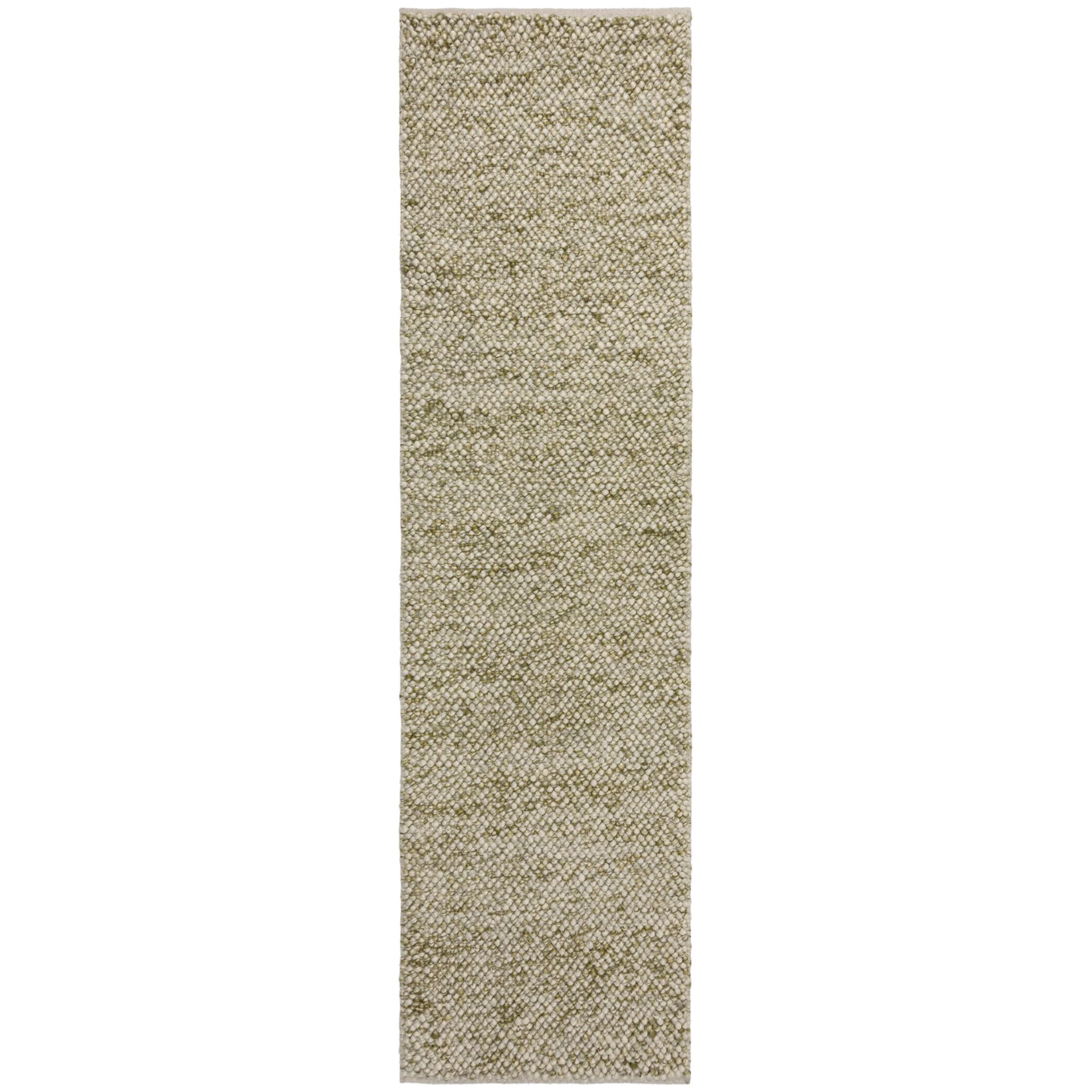 Tapis laine bouclée de couloir MINERALS Vert