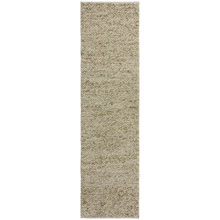 Tapis laine bouclée de couloir MINERALS Vert