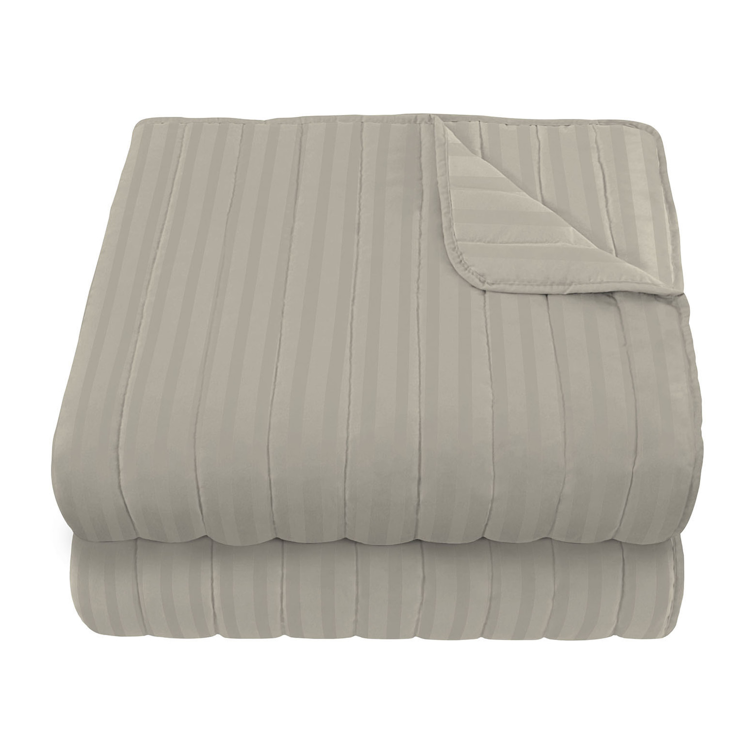 TRAPUNTINO ESTIVO MADE IN ITALY SATIN STRIPES-TORTORA MATRIMONIALE