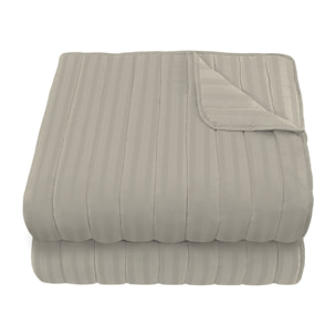 TRAPUNTINO ESTIVO MADE IN ITALY SATIN STRIPES-TORTORA MATRIMONIALE