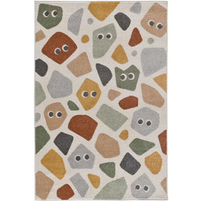 BEATS Alfombra infantil piedras animadas multicolor, 120x170 cm