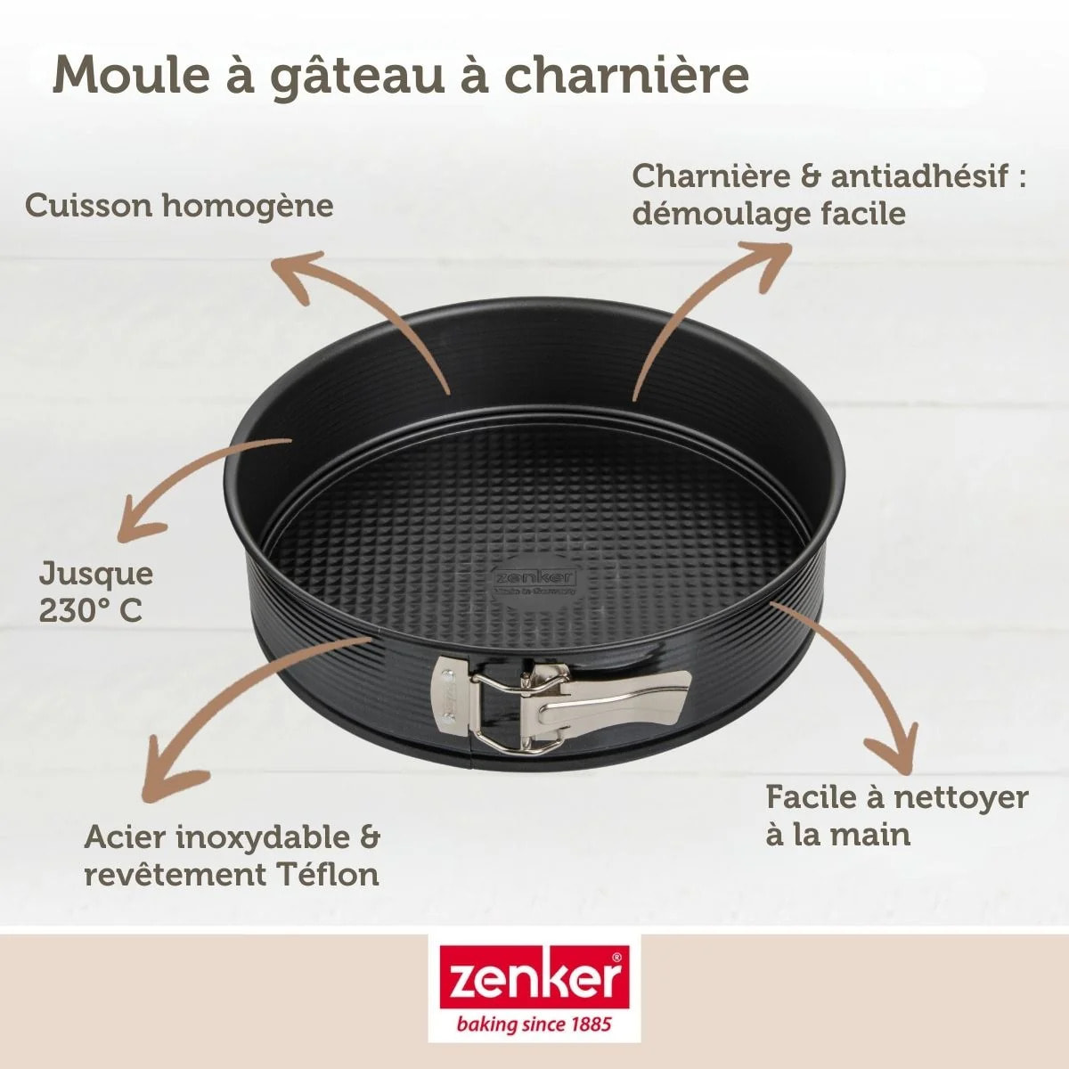 Set de 4 ustensiles de pâtisserie moule à gâteaux 2 bols et spatule Black metallic Black mettallic Zenker  Black mettallic