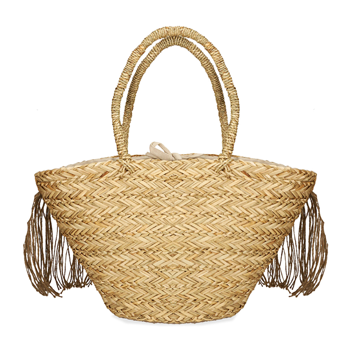 Bolso de paja beige