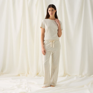 Camiseta de algodón orgánico estampado floral Donnap color azul Viscosa