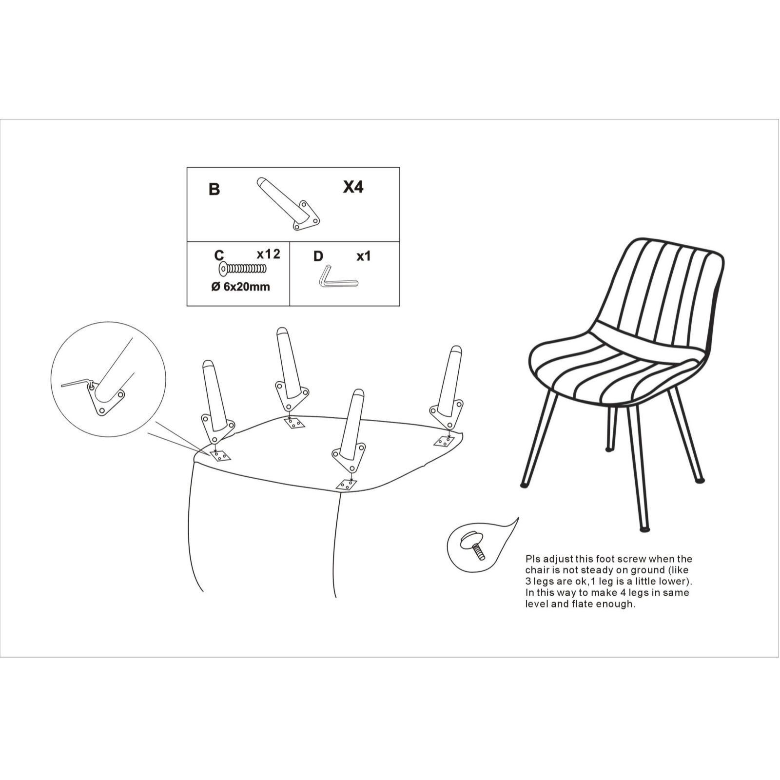 SEDIA PARIS VERDE/GOLD SET 2 PZ CM 51X59X79