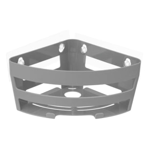 Étagère d'angle à ventouses "Bath'N Store" gris
