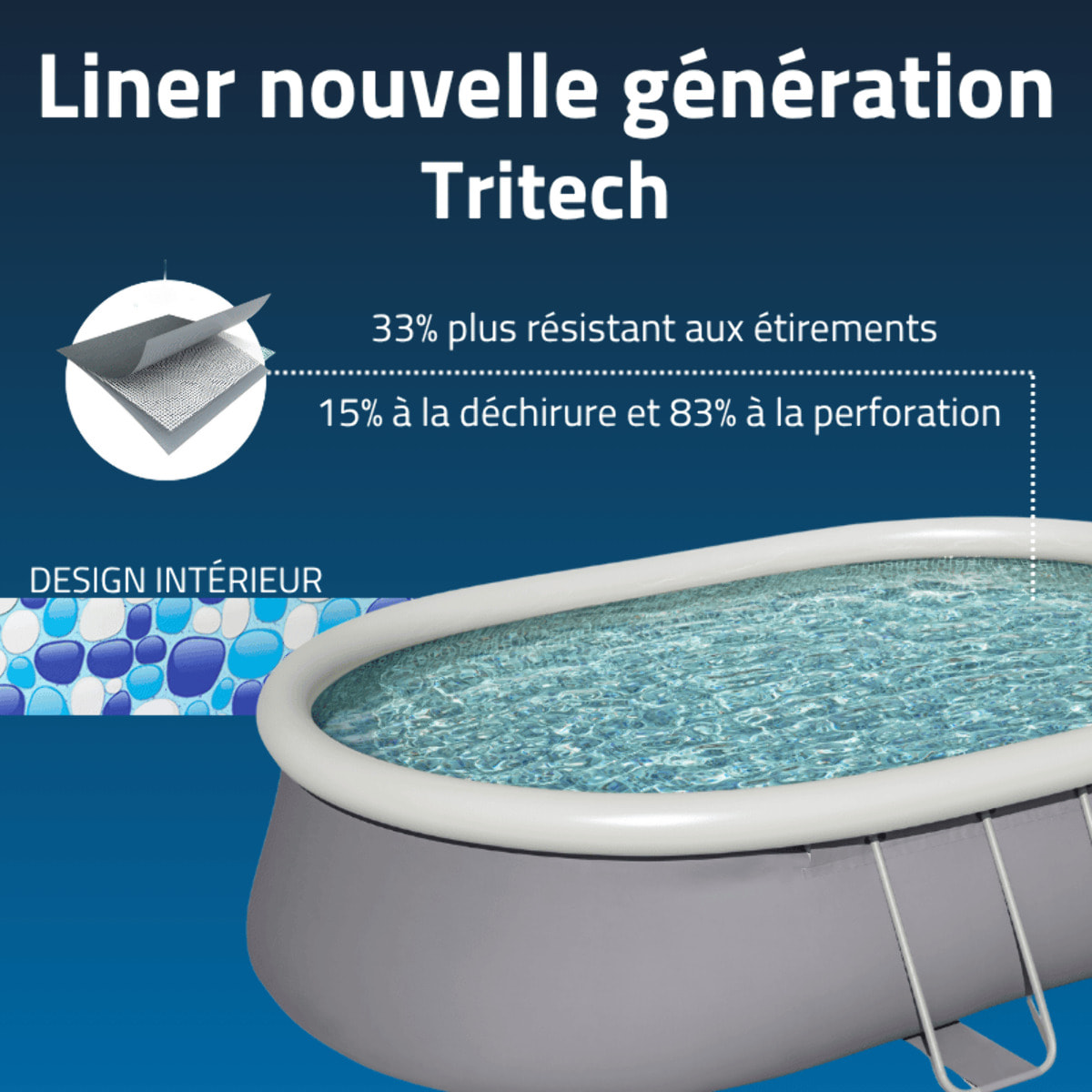 Bestway Piscine gonflable ovale Bestway Fast Set 549 x 366 x 122 cm grise