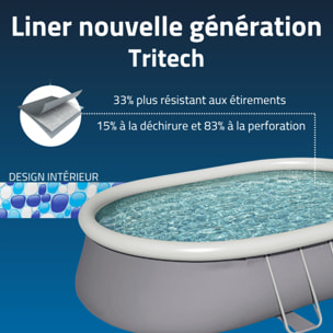Bestway Piscine gonflable ovale Bestway Fast Set 549 x 366 x 122 cm grise