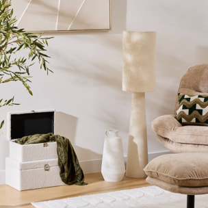 Lampadaire droit secteur Solal blanc H124cm