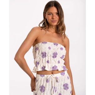 Top de mujer palabra de honor corto