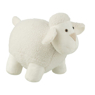 J-Line butoir de porte Mouton - polyester - blanc - large