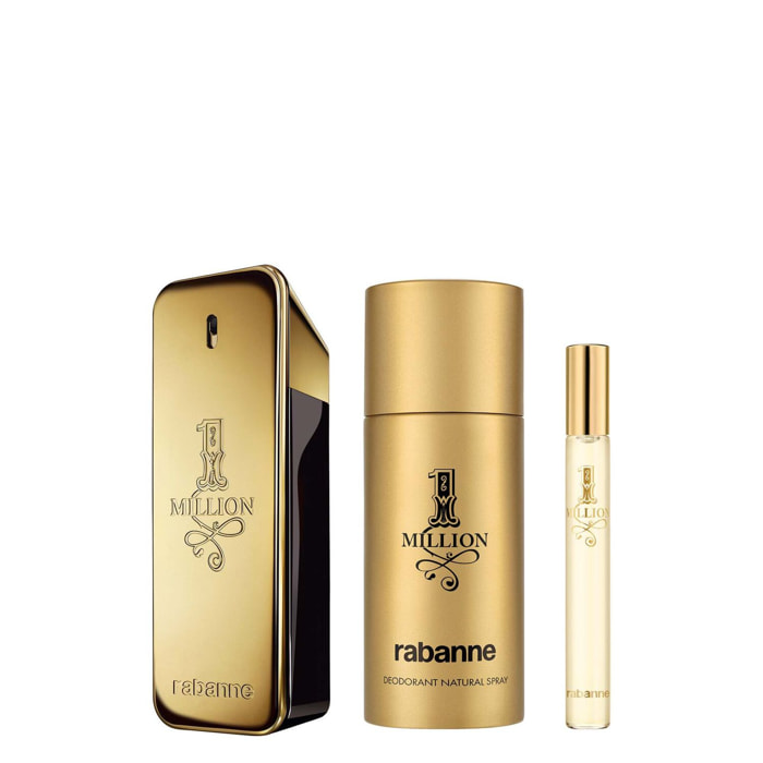 1 Million - Coffret Eau de Toilette 100 ml + Deodorant 150 ml + Vaporisateur de voyage 10 ml