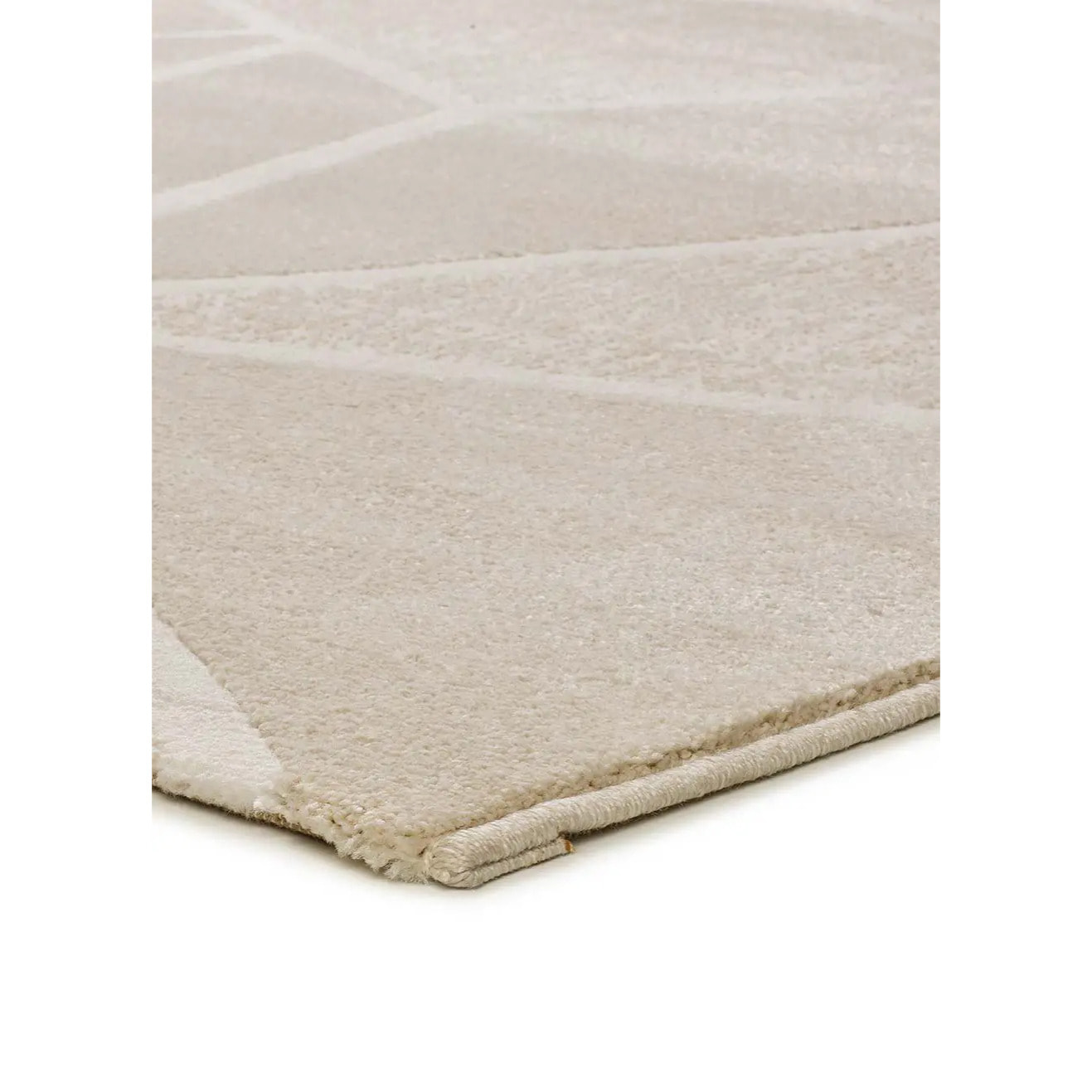 SENSATION Alfombra con motivos geométricos en relieve en blanco, varias medidas disponibles.