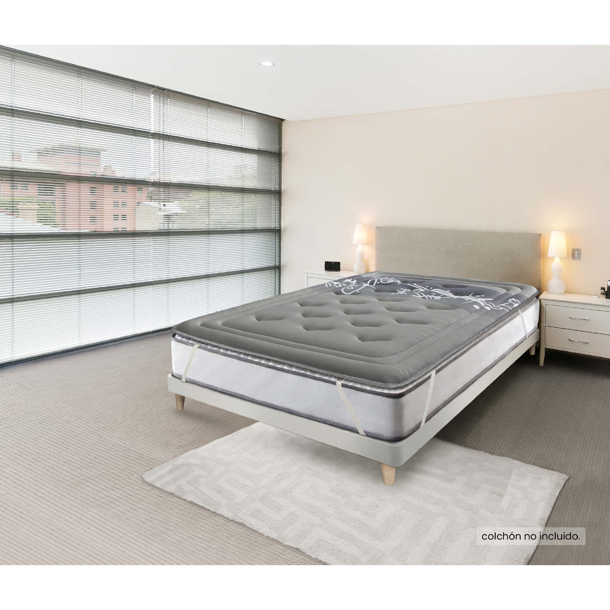 Topper Viscografeno Nova Confort de SonnoMattress, Altura 4 cm