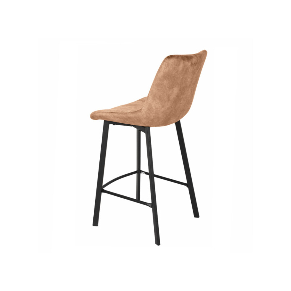 Tabouret de bar rembourré et capitonné en velours - EMMA 2