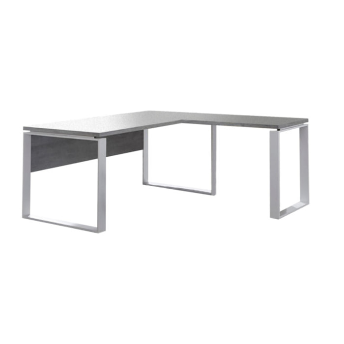Retour de Bureau Gris Béton 90 cm – Extension pour Bureau - OFFICIO