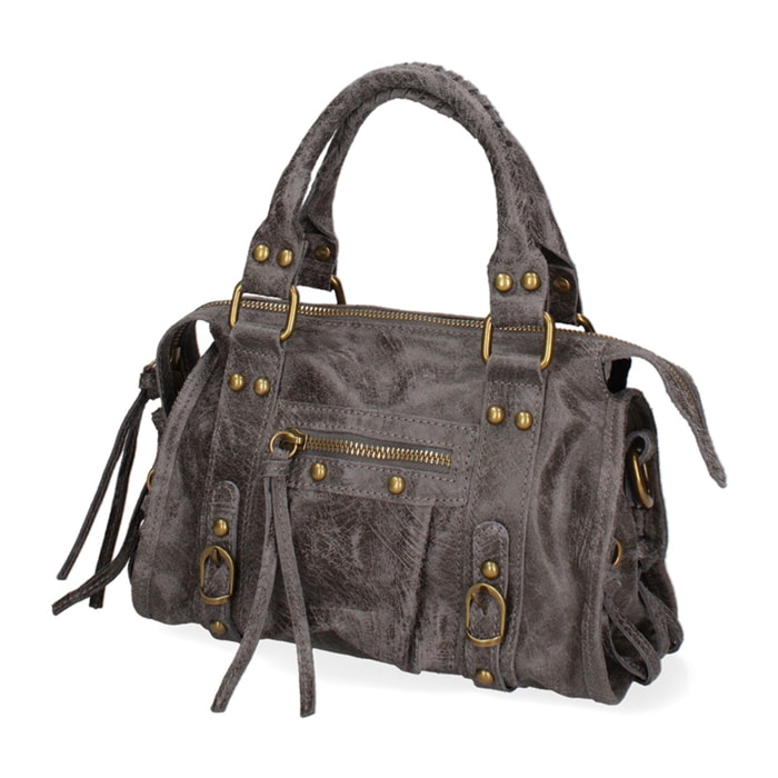 Borsa a spalla da donna - Modello Erisia - Vera pelle - 25.0 x 15.0 x 10.0 cm