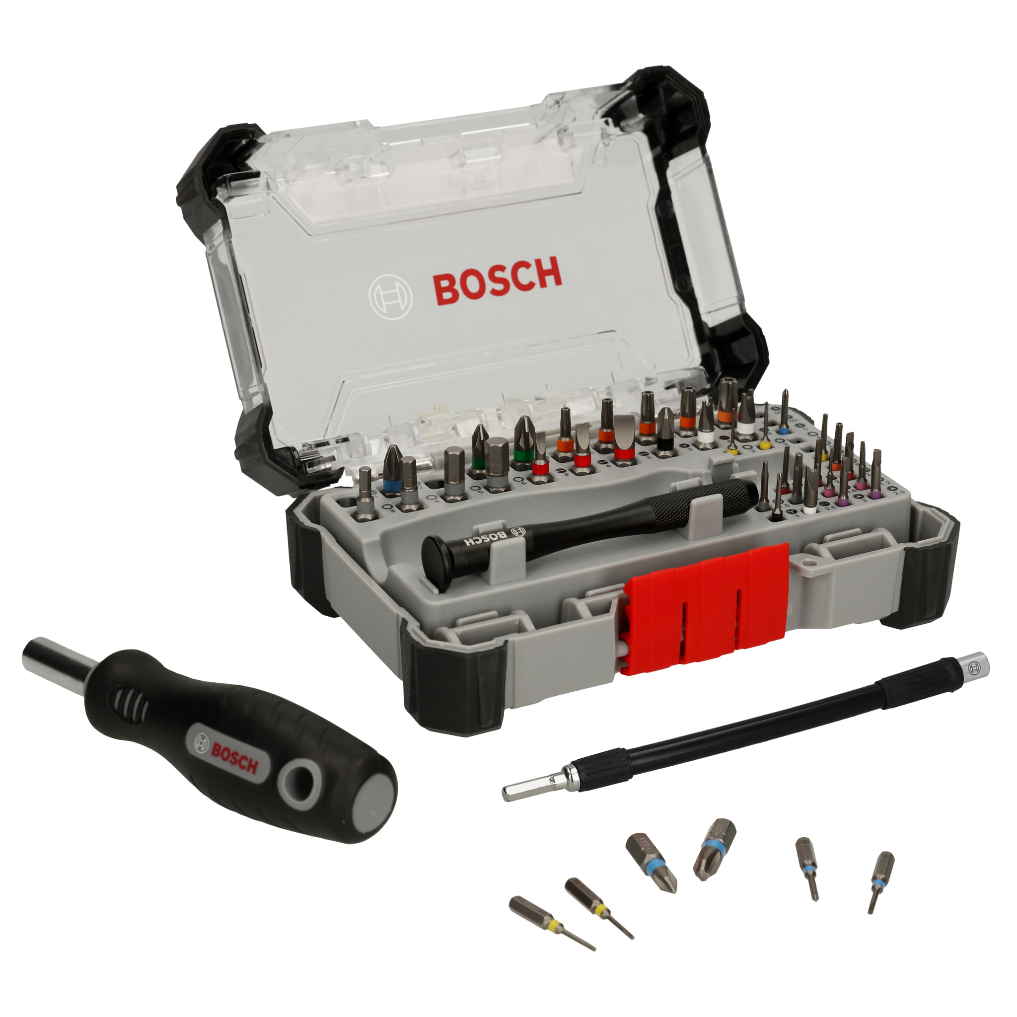 Coffret d'embouts de vissage de précision 42 pièces + Rallonge - BOSCH - 2607002837
