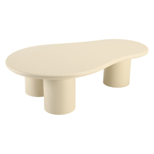 UGO - Table basse forme organique couleur beige effet béton