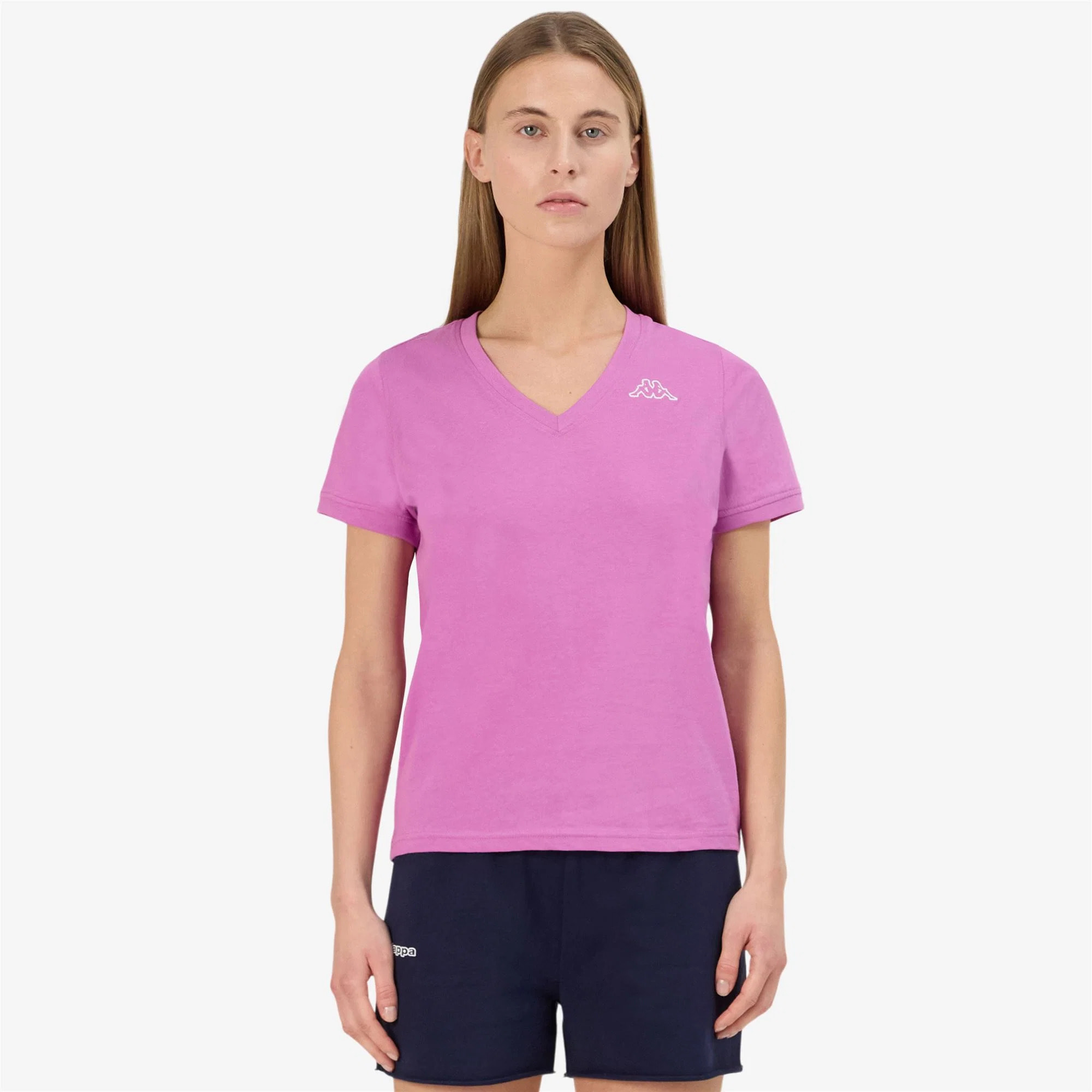 Kappa - T-Shirts & Top Donna Viola - Logo Cabou