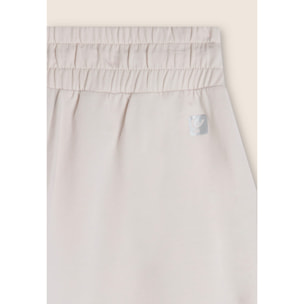 Pantaloni cropped in French Terry modal stretch tinto