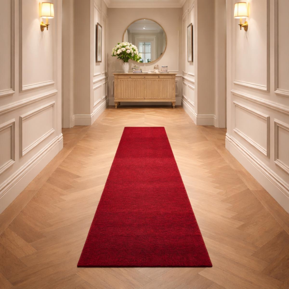 Tapis salon et chambre fait main en laine motif uni PATI