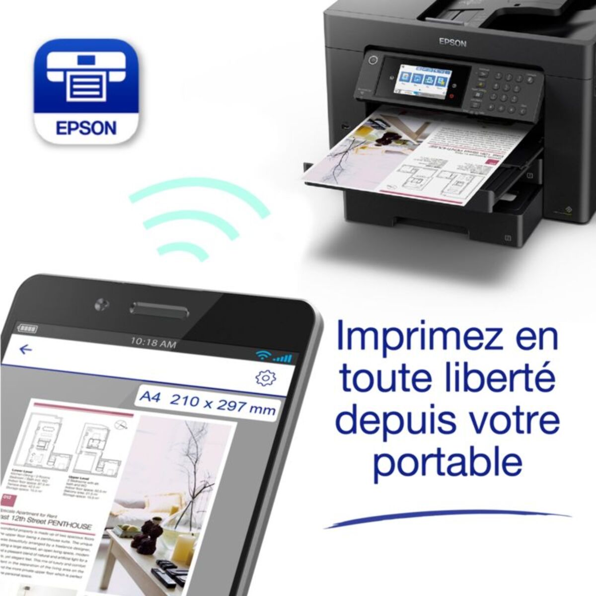 Imprimante jet d'encre EPSON WorkForce WF-7840DTWF