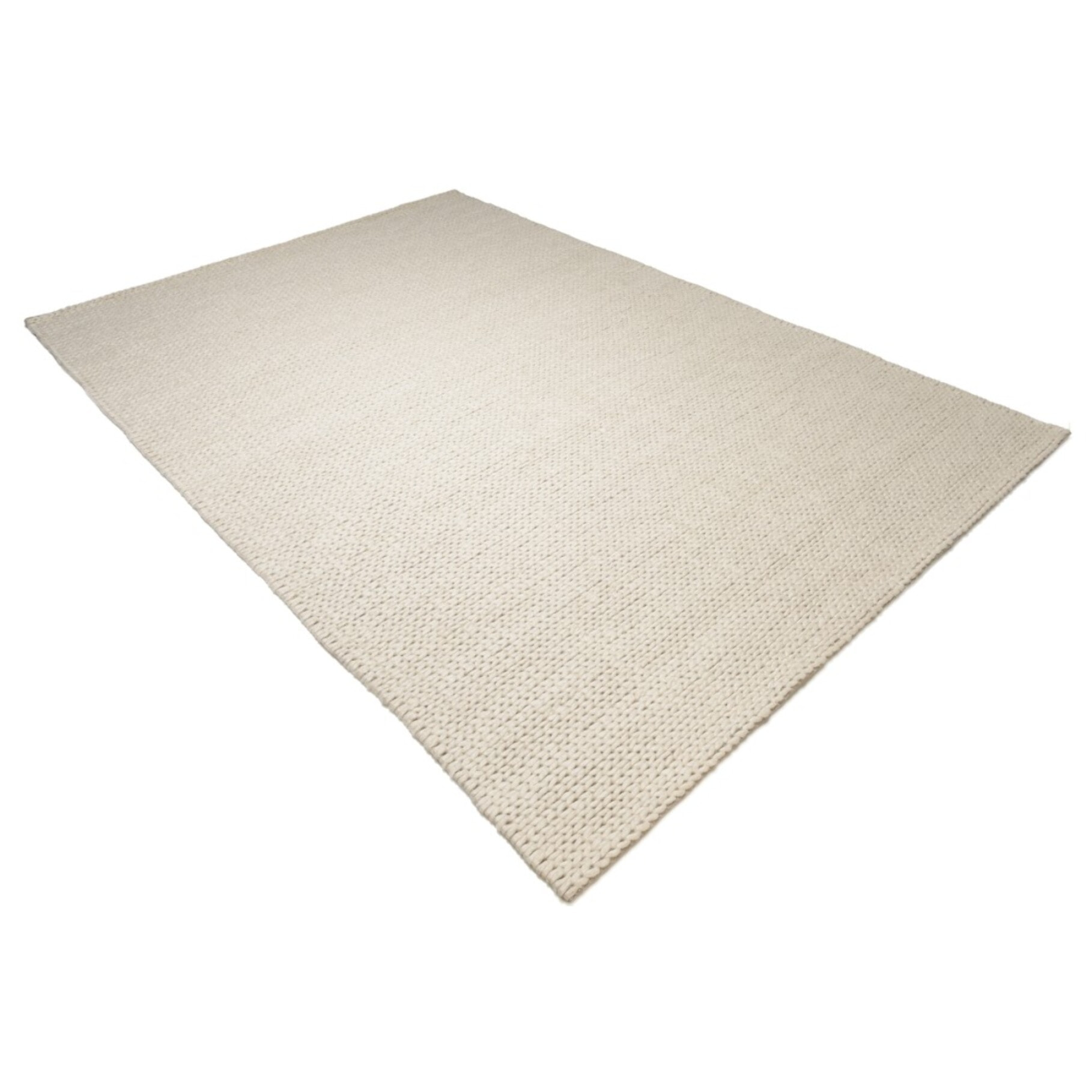 QUENTIN - Tapis rectangulaire 200x290cm en laine tissée couleur écru