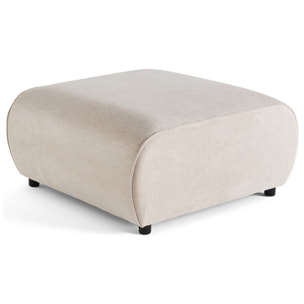 Suaro - Pouf en tissu texturé - Beige