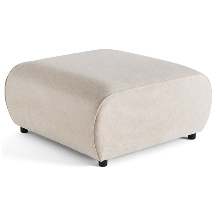 Suaro - Pouf en tissu texturé - Beige