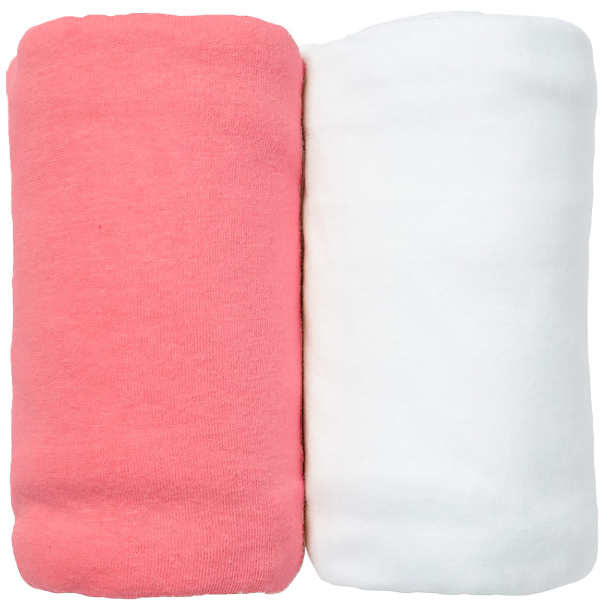 Lot de 2 Draps Housse 40x80 cm jersey Coton bio-Corail