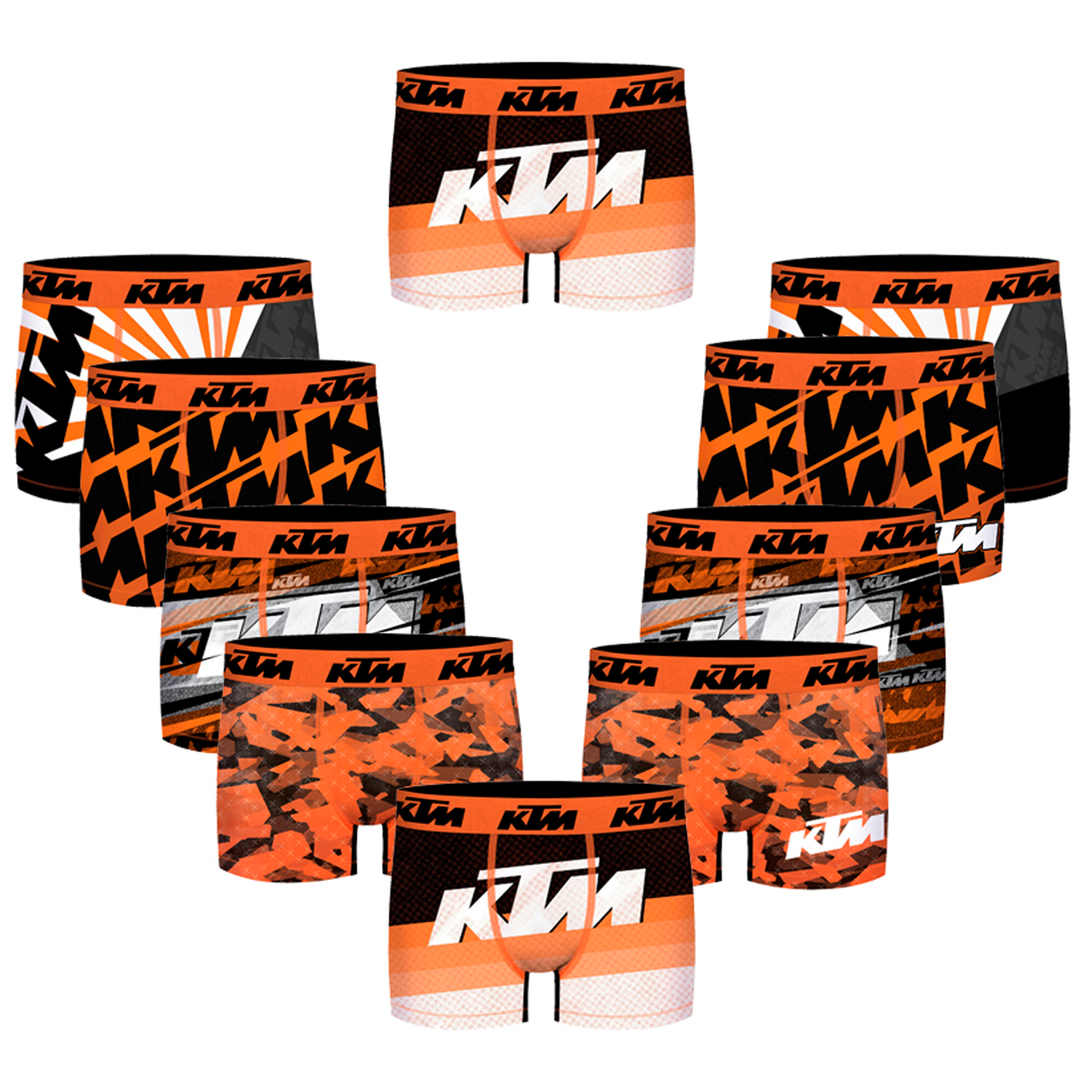 Pack 10 calzoncillos KTM Motorbike para hombre