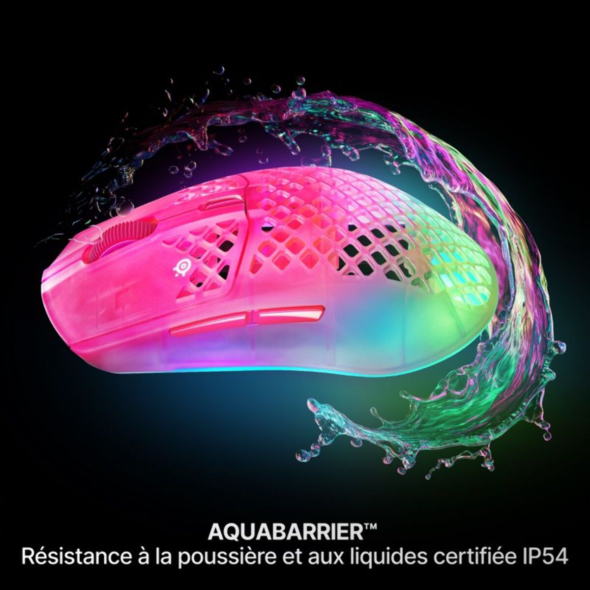 Souris Gamer Sans Fil STEELSERIES Aerox 3 WL Gen 2 - MagentaHaze