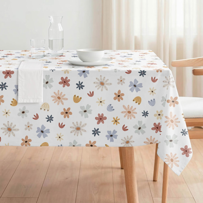Nappe anti-taches FLORETTE MULTICOLORE - enduite