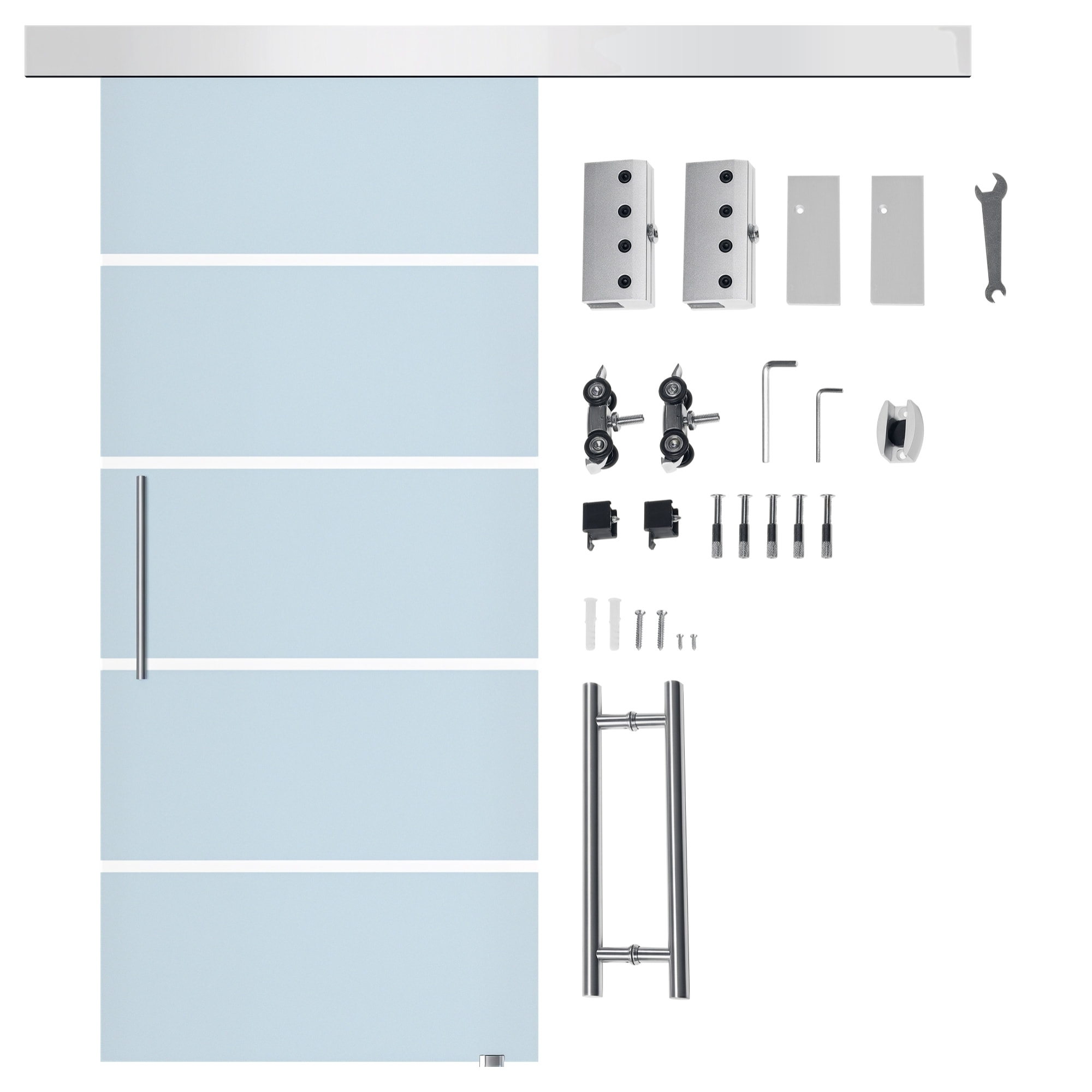 Puerta Corrediza de Vidrio Puerta Corredera Deslizante de Cristal Seguridad 102,5x205 cm
