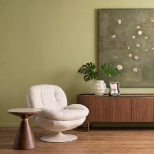 Fauteuil pivotant Cosy beige Kare Design