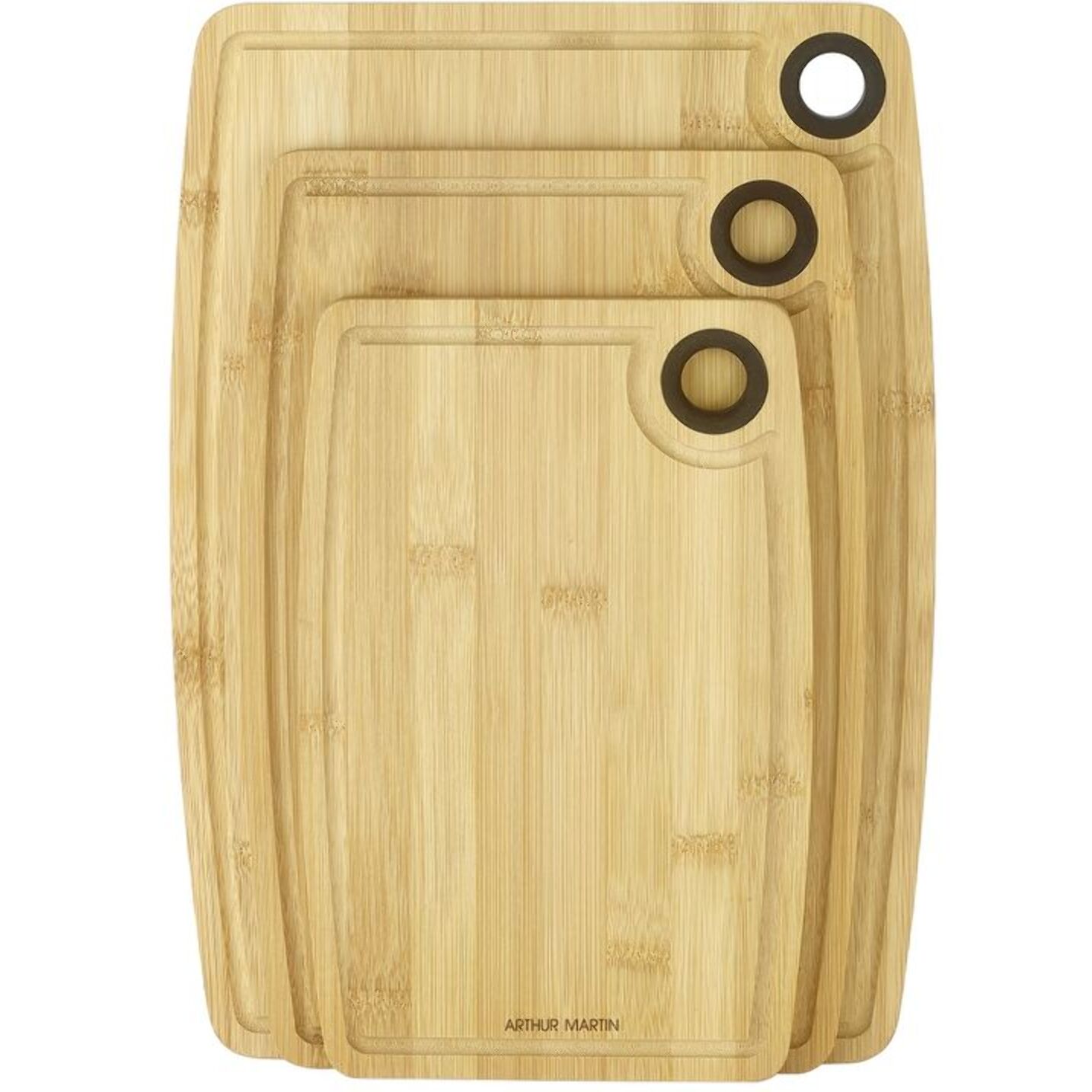 AM. Lot de 3 planches à découper en bambou