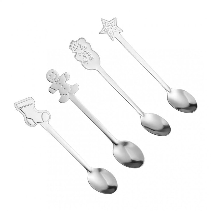 Cuillères argent snow - lot de 4