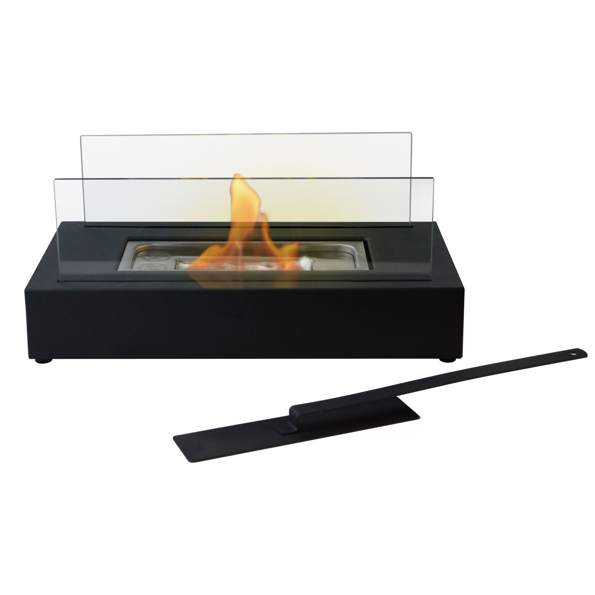 Chimenea de etanol de sobremesa con dos pantallas de cristal templado ALGEIROS PURLINE 750 W