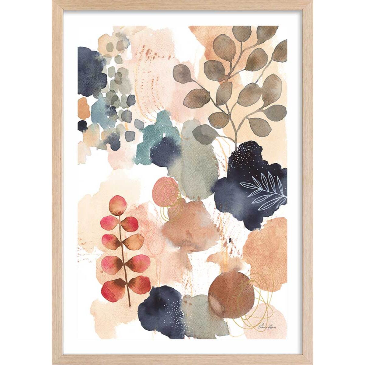 Affiche Nature et sérénité Affiche + cadre en bois - Chêne